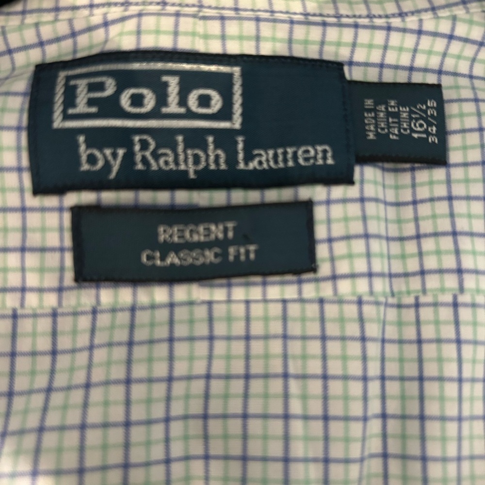 Polo by Ralph Lauren Classic Fit Check Dress Shirt – Men’s 16½ / 34–35 Perfect - Picture 6 of 6